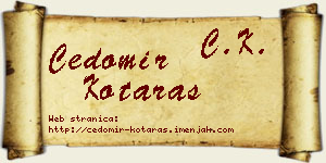 Čedomir Kotaraš vizit kartica